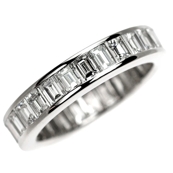 Pt900 バゲットカット ダイヤモンド リング 3.17ct フルエタニティ