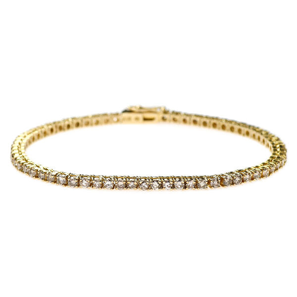 K18YG ダイヤモンド テニス ブレスレット 3.30ct