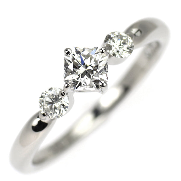 Pt900 フランダースカット ダイヤモンド リング 0.360ct F VVS2 VG D0.17ct