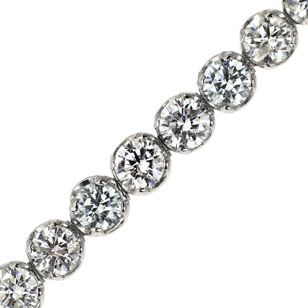 Pt900/ Pt850 カラーレス/ トリートアイスブルー ダイヤモンド ブレスレット 3.40ct TBD1.55ct テニス
