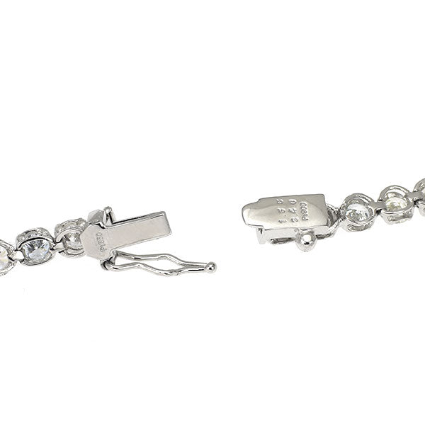 Pt900/ Pt850 カラーレス/ トリートアイスブルー ダイヤモンド ブレスレット 3.40ct TBD1.55ct テニス