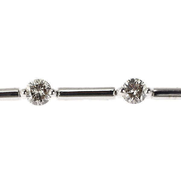 K18WG ダイヤモンド ブレスレット 2.00ct ステーション