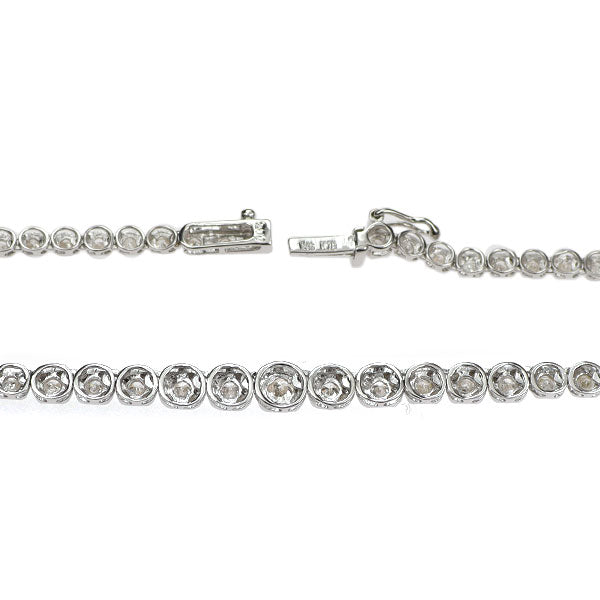 K18WG ダイヤモンド テニス ネックレス 2.00ct