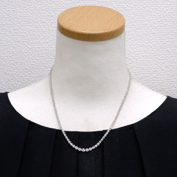 K18WG ダイヤモンド テニス ネックレス 2.00ct