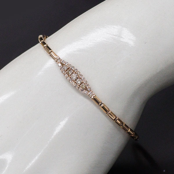 K18PG ダイヤモンド ブレスレット 0.50ct 伸縮式