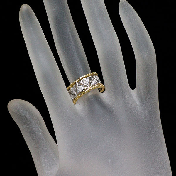 K18YG/WG ダイヤモンド リング 1.01ct フィレンツェスタイル