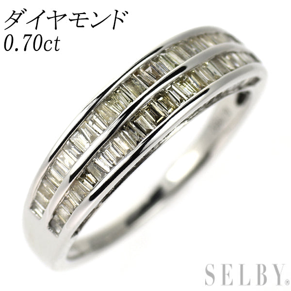 K18WG ダイヤモンド リング 0.70ct ハーフエタニティ