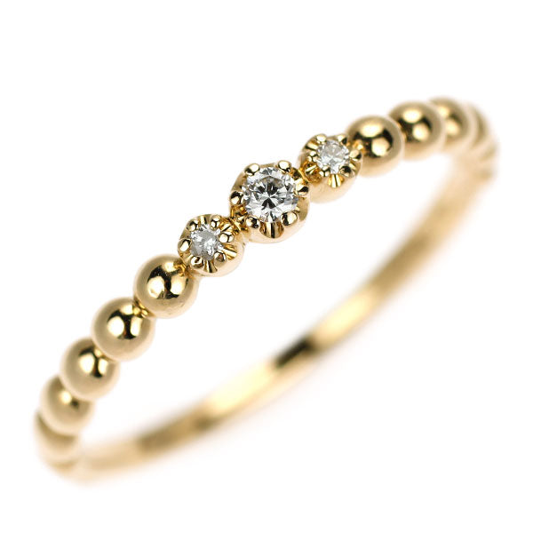 スタージュエリー K18YG ダイヤモンド リング 0.03ct