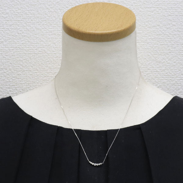 4℃ K18WG ダイヤモンド ペンダントネックレス