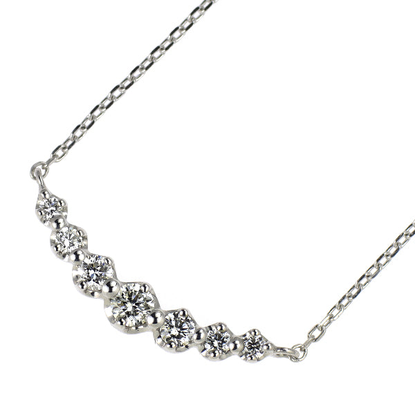 4℃ K18WG ダイヤモンド ペンダントネックレス