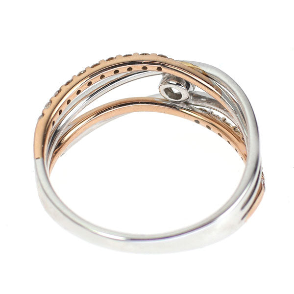 K18WG/PG ダイヤモンド リング 0.26ct