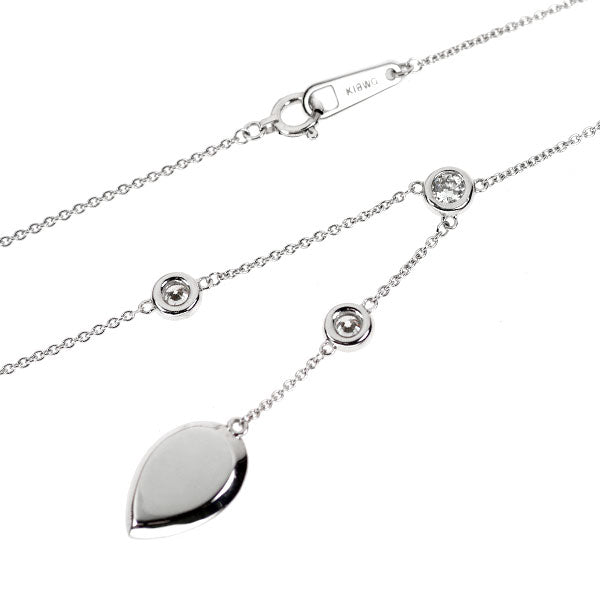 K18WG ダイヤモンド ネックレス 1.15ct ステーション Yデザイン