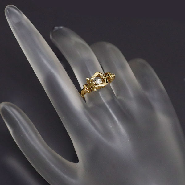 K18YG ダイヤモンド リング 0.10ct 伸縮式