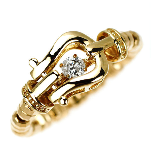 K18YG ダイヤモンド リング 0.10ct 伸縮式