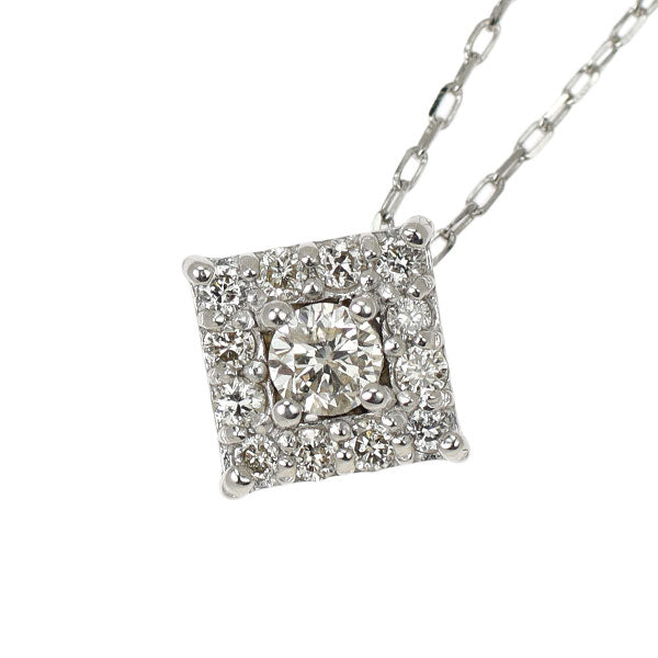 K18WG ダイヤモンド ペンダントネックレス 0.12ct