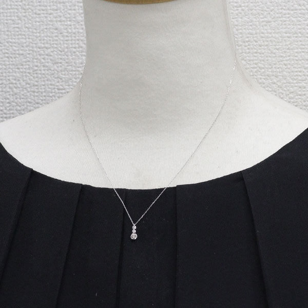 K10WG ダイヤモンド ペンダントネックレス 0.10ct