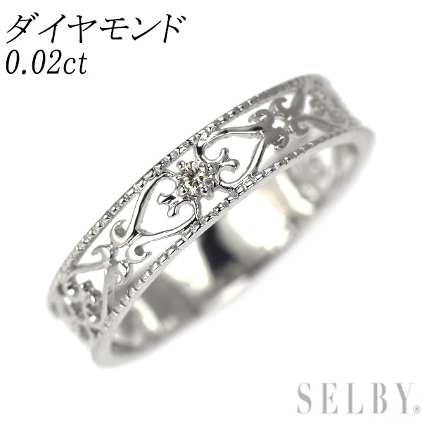 K10WG ダイヤモンド リング 0.02ct ピンキー