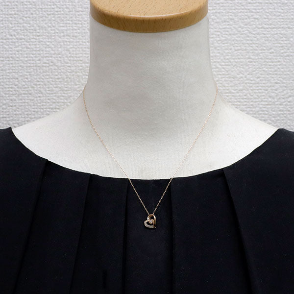 K10PG ダイヤモンド ペンダントネックレス ハート