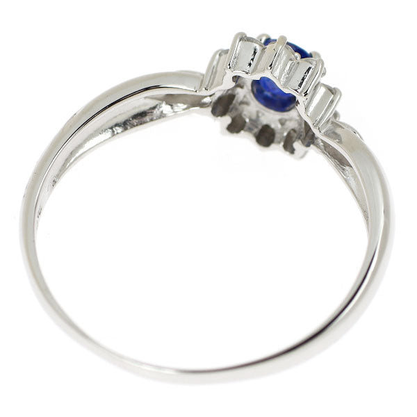 Pt900 サファイア ダイヤモンド リング 0.35ct D0.20ct