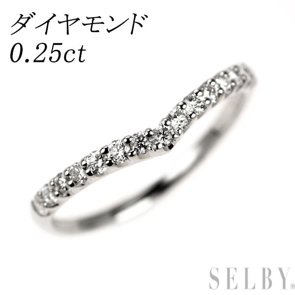 Pt900 ダイヤモンド リング 0.25ct V字 — セルビーオンラインストア