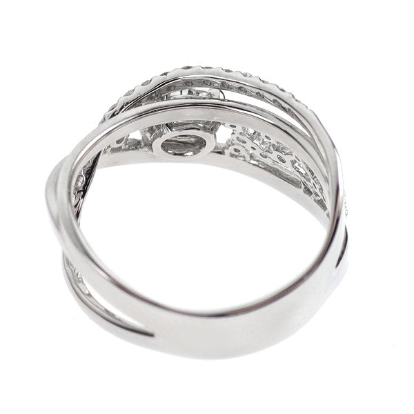 Pt900 ダイヤモンド リング 0.468ct D0.30ct