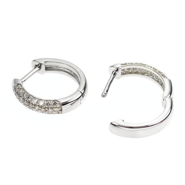 Pt900 ダイヤモンド フープ ピアス 0.30ct