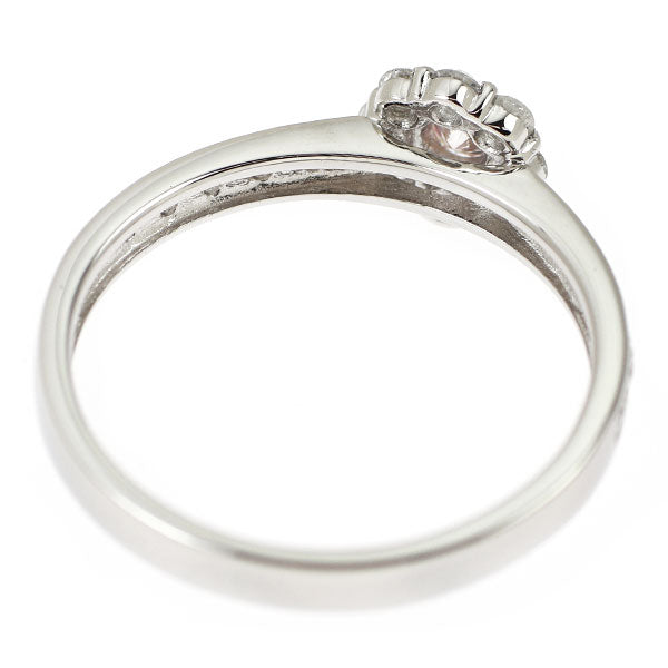 希少 Pt900 天然ピンクダイヤモンド リング 0.102ct D0.32ct フラワー