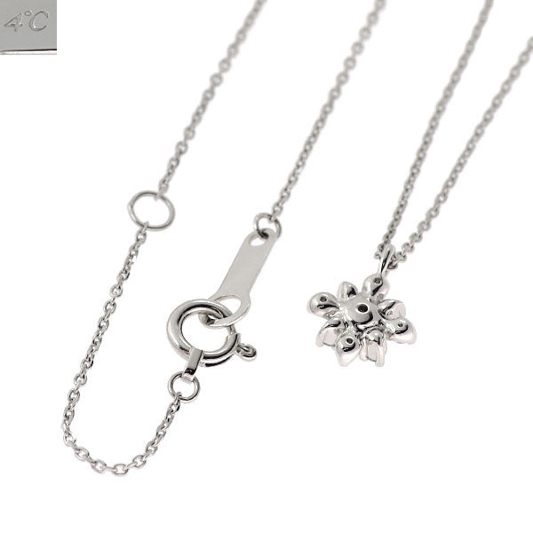 4℃　Pt850 ダイヤモンドペンダントネックレス　シルバー　ダイヤモンド 4℃ Pt850 ダイヤモンド ペンダントネックレス — セルビーオンラインストア