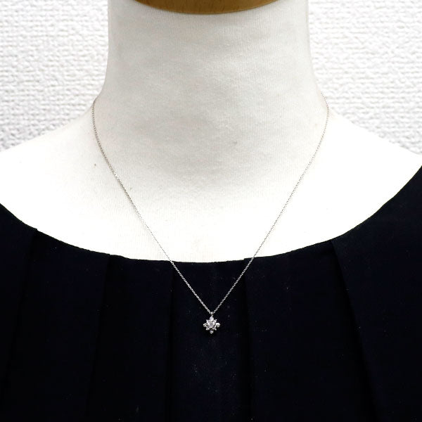 4℃ Pt850 ダイヤモンド ペンダントネックレス