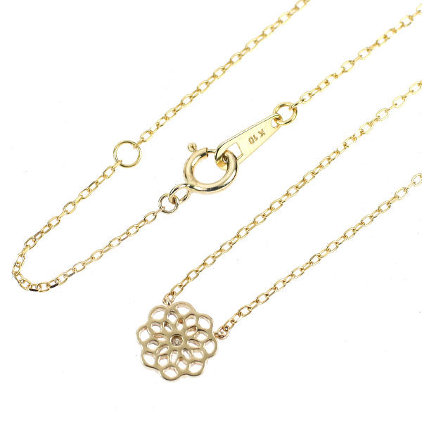 K10YG ダイヤモンド ペンダントネックレス フラワー — セルビー