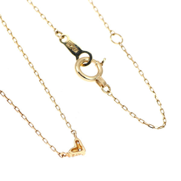 K10YG ダイヤモンド ペンダントネックレス 0.02ct ハート