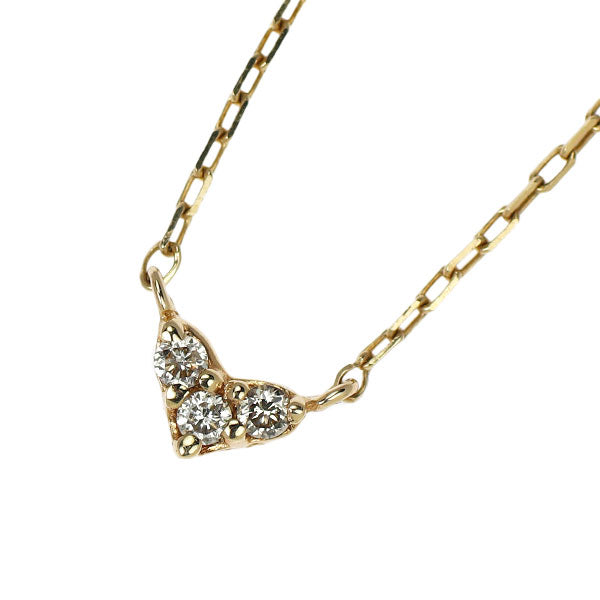 K10YG ダイヤモンド ペンダントネックレス 0.02ct ハート