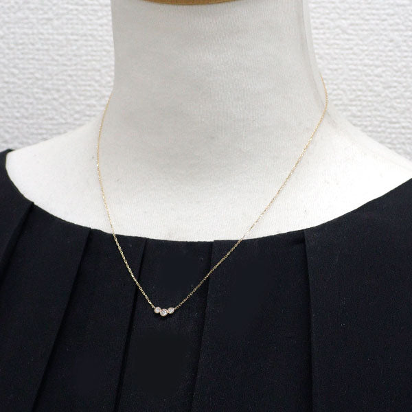K10YG ダイヤモンド ペンダントネックレス 0.14ct