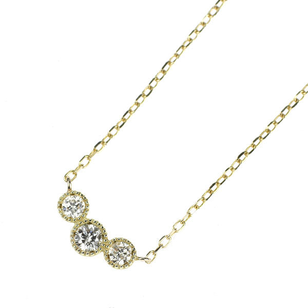 K10YG ダイヤモンド ペンダントネックレス 0.14ct