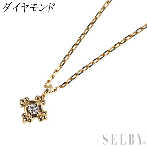 K10YG ダイヤモンド ペンダントネックレス