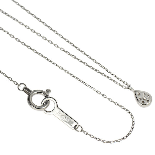 4℃ K10WG ダイヤモンド ペンダントネックレス