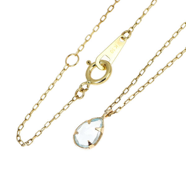 K10YG アクアマリン ペンダントネックレス