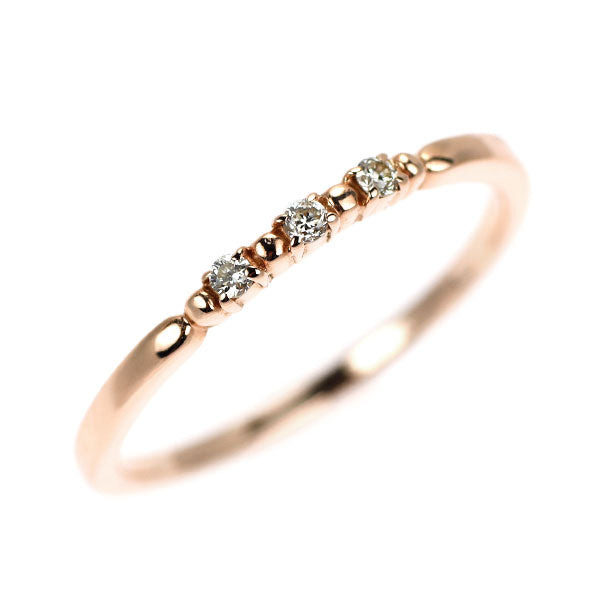 K10PG ダイヤモンド リング 0.03ct ピンキー