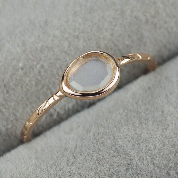 アガット K10PG ムーンストーン リング — セルビーオンラインストア