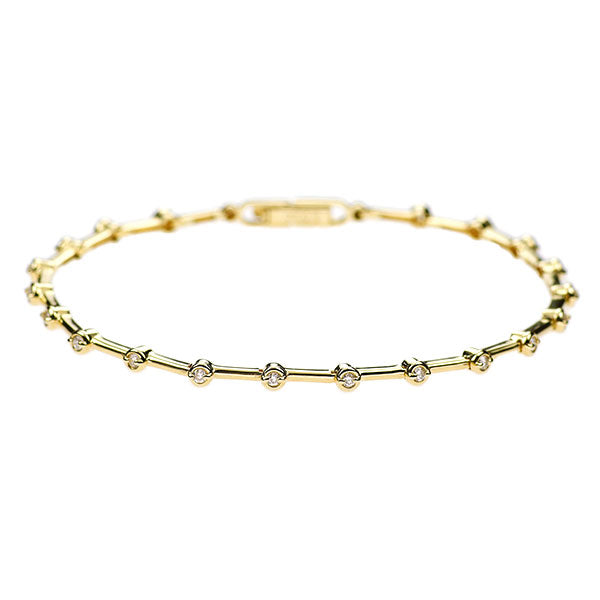 K18YG ダイヤモンド ブレスレット 0.40ct ステーション