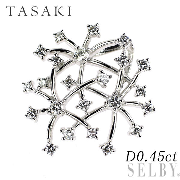 田崎真珠 K18WG ダイヤモンド ペンダントトップ 0.45ct