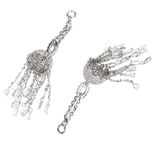 K18WG ダイヤモンド ピアスチャーム 2.70ct