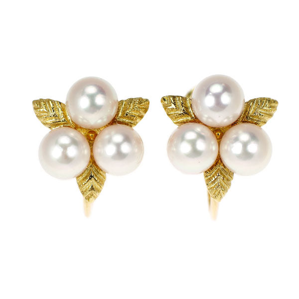 ミキモト K18YG ベビーアコヤ 真珠/パール イヤリング 径約4.5mm