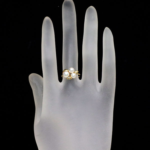 ミキモト K18YG アコヤ 真珠 リング 径約4.7-5.7mm — セルビー