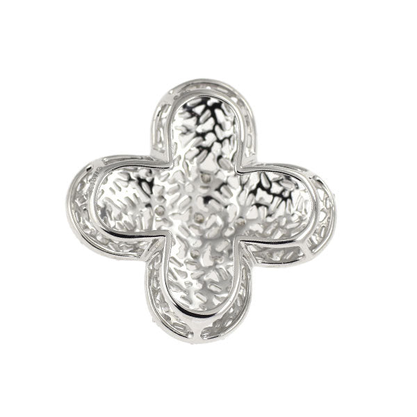 K18WG ダイヤモンド ペンダントトップ 0.50ct クローバー フラワー