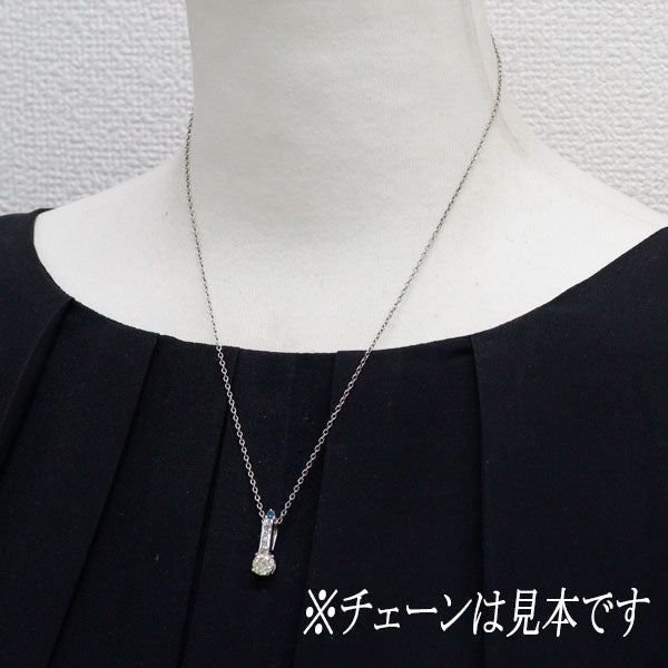 Pt900 ダイヤモンド トリート/カラーレスダイヤモンド ペンダントトップ 1.001ct D0.27ct