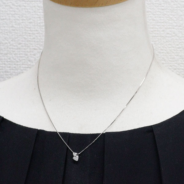 ポーラ Pt900/ Pt850 ハートシェイプ ダイヤモンド ペンダントネックレス 0.35ct ラヴィドールドゥ