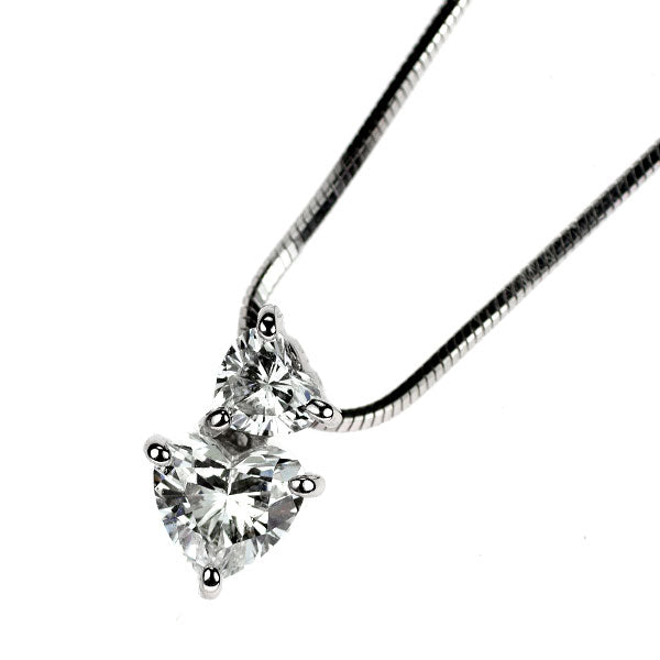 ポーラ Pt900/ Pt850 ハートシェイプ ダイヤモンド ペンダントネックレス 0.35ct ラヴィドールドゥ