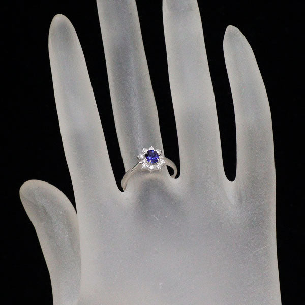 ミキモト Pt900 サファイア ダイヤモンド リング 0.46ct D0.24ct