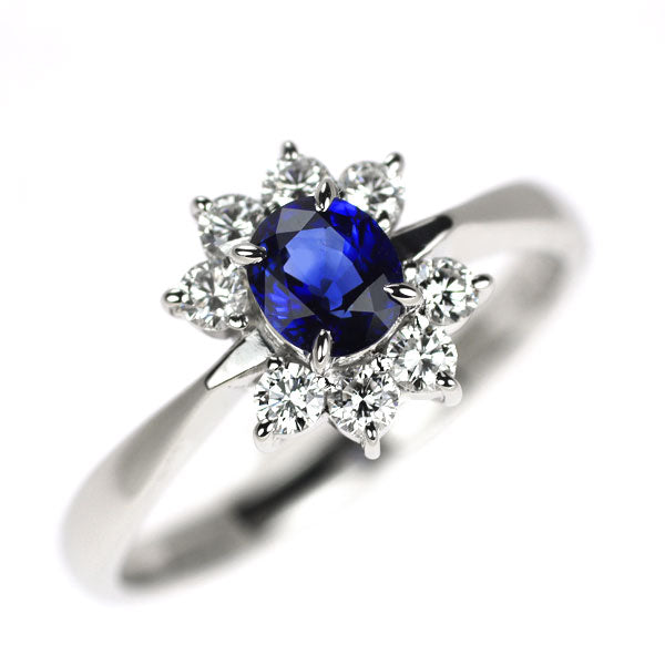 ミキモト Pt900 サファイア ダイヤモンド リング 0.46ct D0.24ct